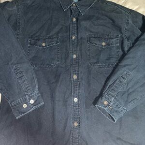 Levi's Men’s Fleece Lined Blue Canvas Button‎ Up Jacket